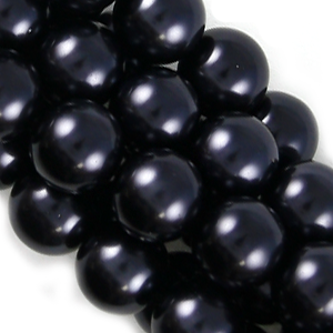Pearls, Simulated Glass Pearls, 14mm Round, - Tahitian Look (Approximate 30 beads per strand)
