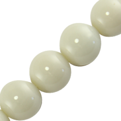 4mm Round Natural Stone Color Crystal Glass Pearl - Ivory