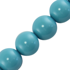 4mm Round Natural Stone Color Crystal Glass Pearl - Blue Agate 