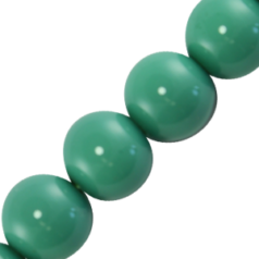 4mm Round Natural Stone Color Crystal Glass Pearl - Turquoise 