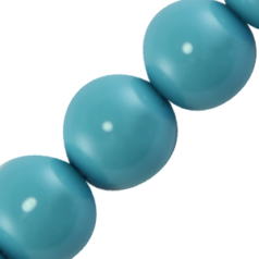 8mm Round Natural Stone Color Crystal Glass Pearl - Blue Agate 