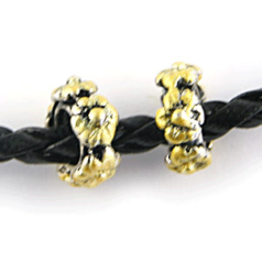 Bead, HandPainted Pewter, Wheel w/Crystal, Yellow, lead free