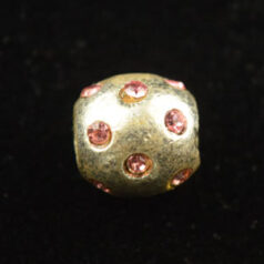 Beads - Pewter Hand Painted with Crystal. LEAD FREE.