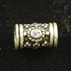 Beads - Pewter Hand Painted with Crystal. LEAD FREE.