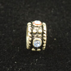 Beads - Pewter Hand Painted with Crystal. LEAD FREE.