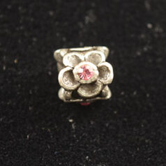 Beads - Pewter Hand Painted with Crystal. LEAD FREE.